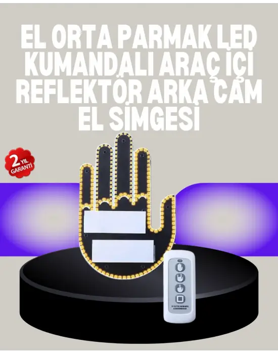 A Kalite Uzaktan Kumandalı Led Park Uyarı Işığı El Figürlü Model