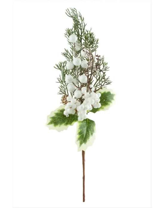 Ağaç Beyaz Kokina Yılbaşı Süsü 34 cm