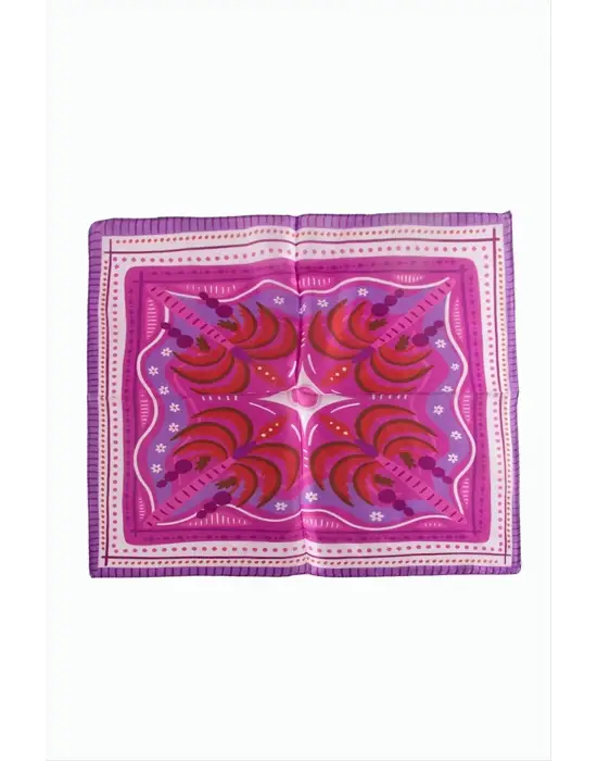 Ağaç Desenli Zr Şifon Fular 50*50 cm