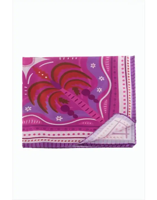 Ağaç Desenli Zr Şifon Fular 50*50 cm