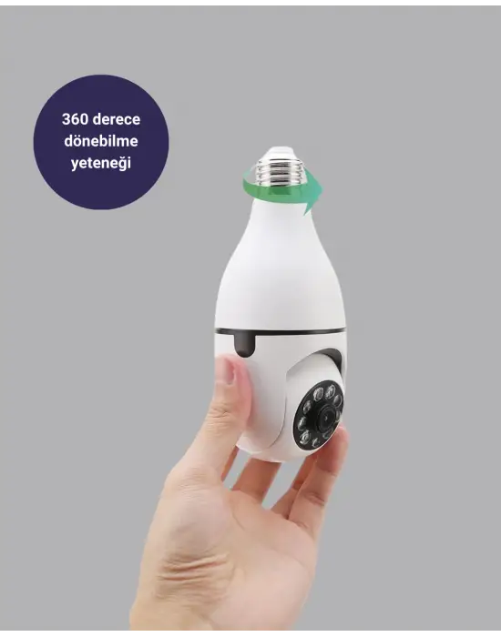 Akıllı Duy Kamera 360 Derece Dönebilir Ve Ptz Teknolojili