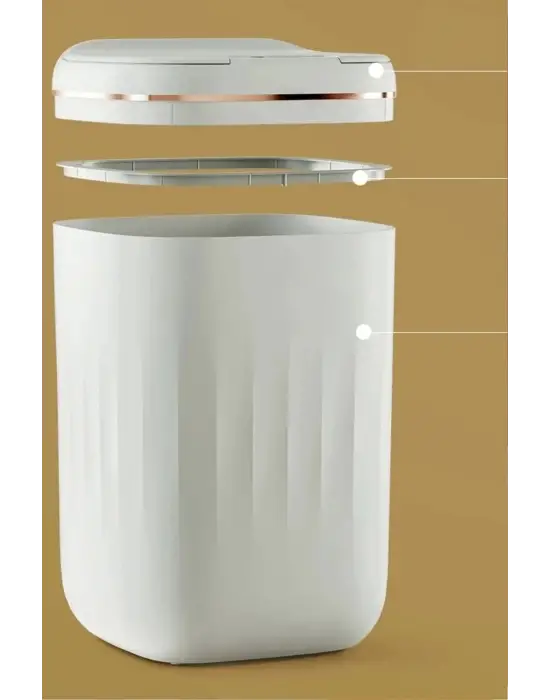 Akıllı Teknolojik Çöp Kutusu Uv Işıklı Otomatik Aç Kapat Sensörlü Mutfak Banyo Ev 20l