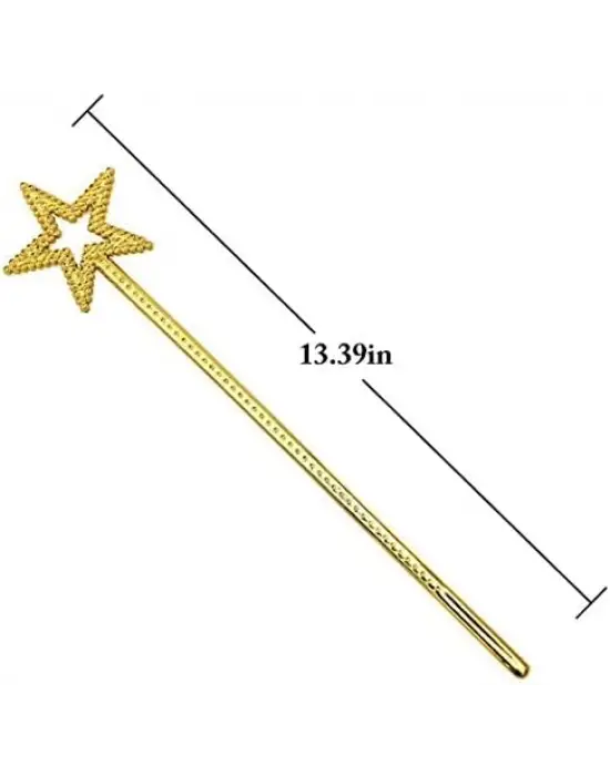 Altın Renk Yıldız Peri Asası Peri Değneği 34 cm 1 Adet
