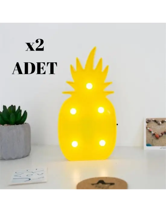 Ananas Şeklinde Ledli Dekoratif Eğlenceli Çocuk Gece Lambası