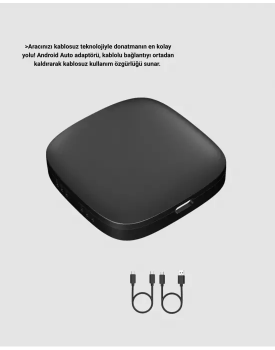 Android Auto Kablosuz Adaptör Bluetooth 5.0 Ve 5.8ghz Wifi Destekli