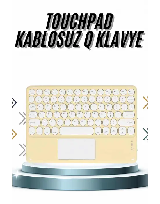 Android Ve İos Uyumlu Bluetooth Klavye Touchpad Slim Kablosuz Wifi Q Klavye