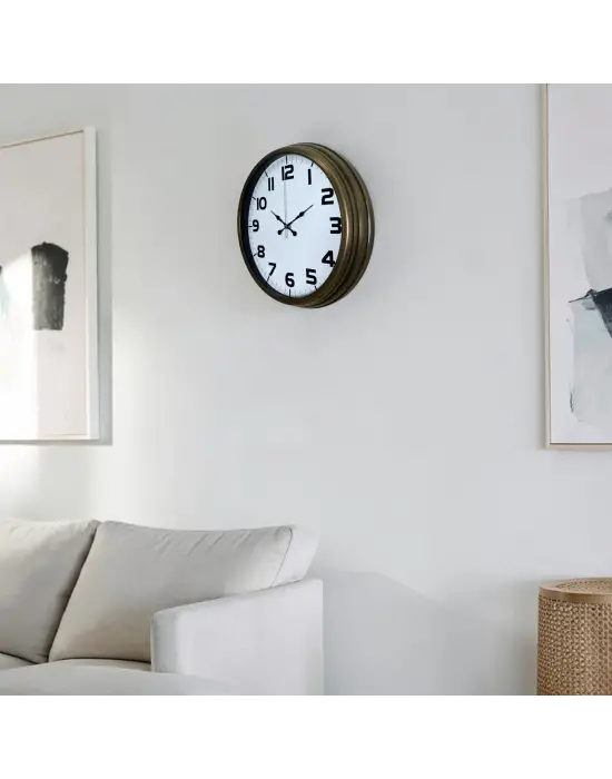 Antik Stil Eskitme 40 Cm Metal Duvar Saati