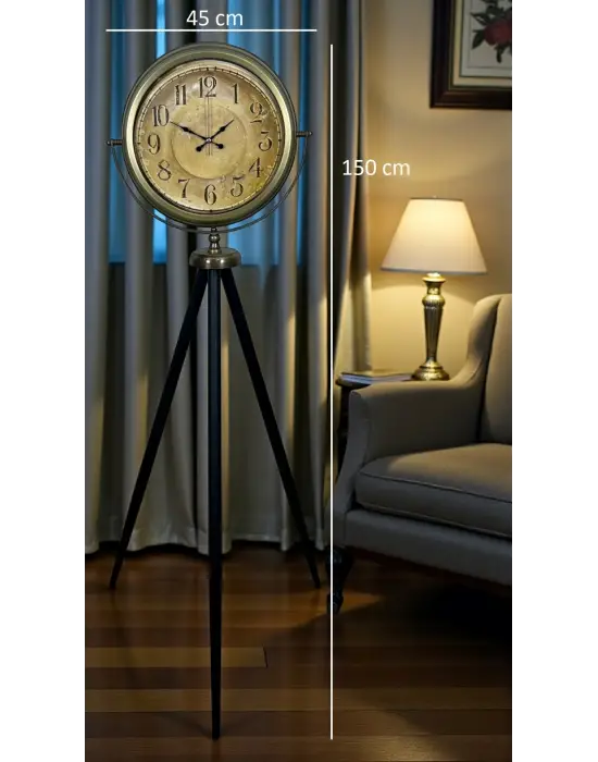Antique Heritage Eskitme Tripod Ayaklı Saat