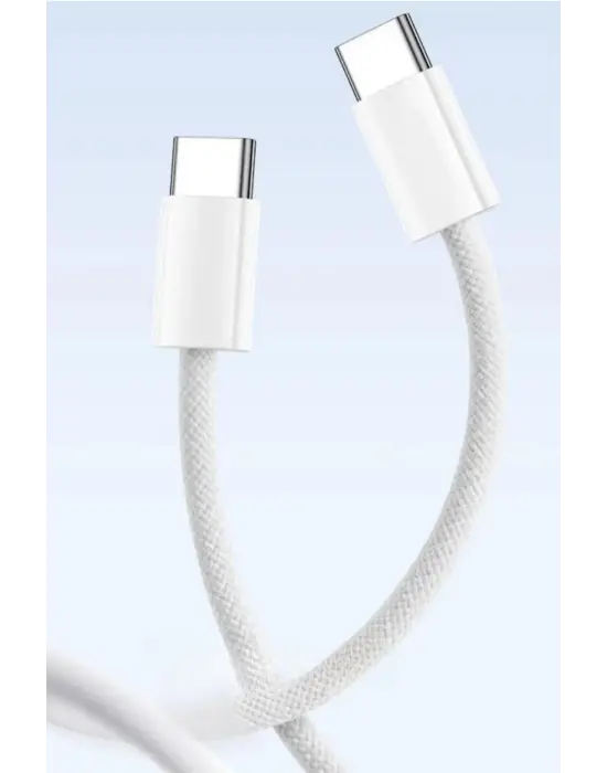 Apple 15/15 Pro Type-C to Type-C Hasır Örgü Hızlı Şarj Kablosu (1m)