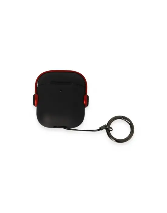 Apple Airpods 2 (2.nesil) Cool Kılıf - Siyah-kırmızı