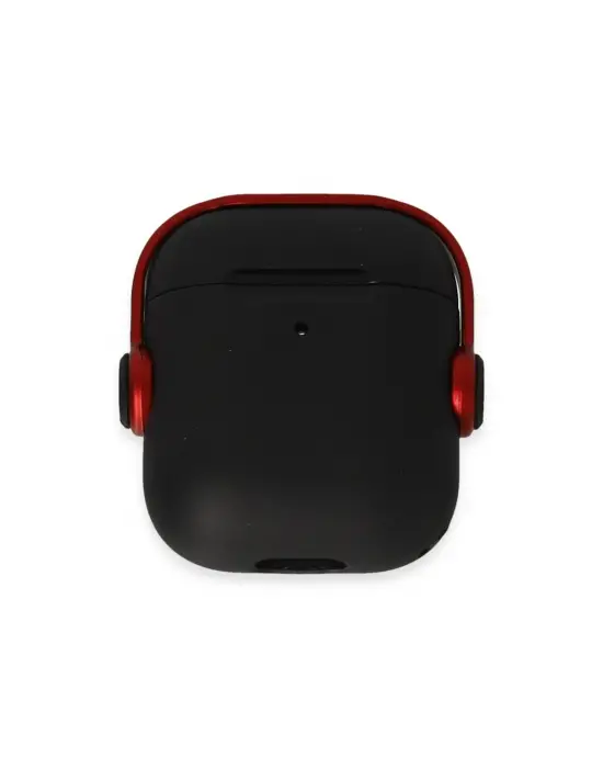 Apple Airpods 2 (2.nesil) Cool Kılıf - Siyah-kırmızı