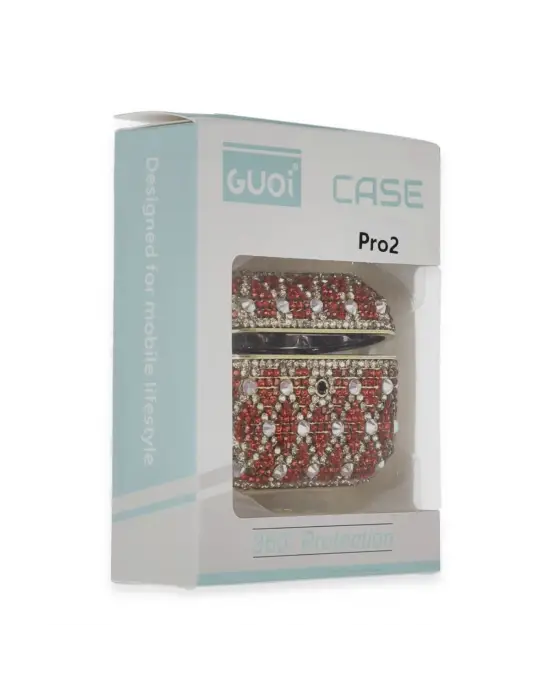 Apple Airpods Pro 2 (2.nesil) Klor Taşlı Kılıf - Desen 1