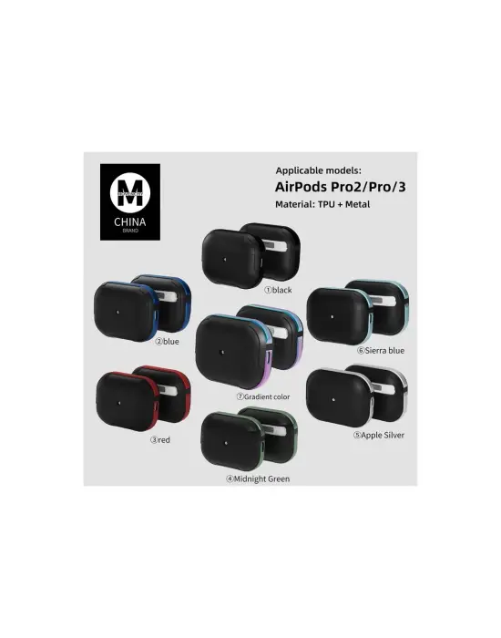 Apple Airpods Pro 2 (2.nesil) Mo-a8 Armor Kılıf - Sierra Blue
