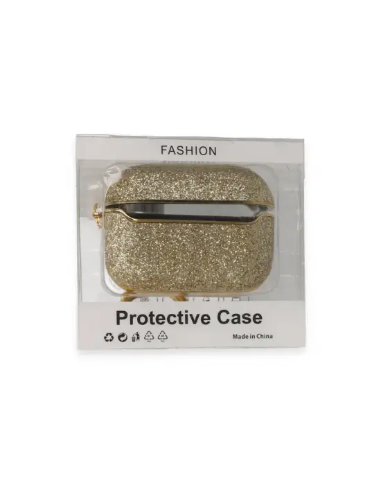 Apple Airpods Pro 2 (2.nesil) Spell Simli Kılıf - Gold