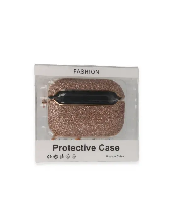 Apple Airpods Pro 2 (2.nesil) Spell Simli Kılıf - Rose Gold