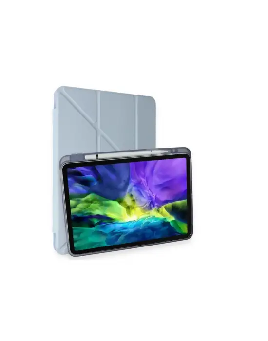 Apple İpad Pro 11 (2018) Kılıf Kalemlikli Mars Tablet Kılıfı - Mavi