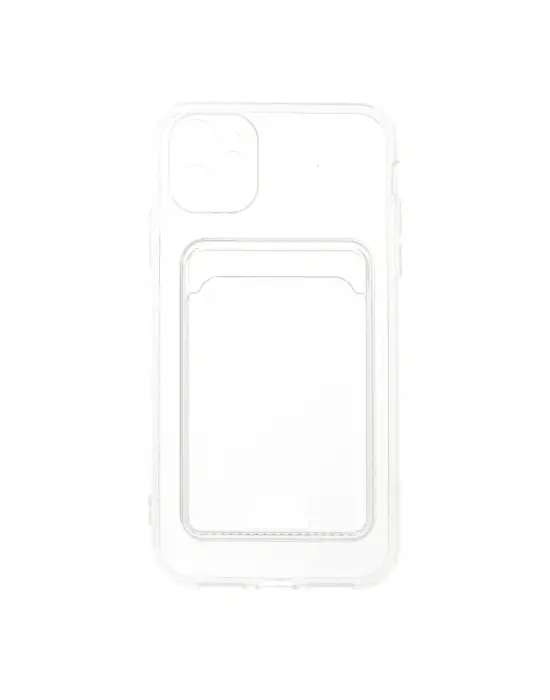 Apple İphone 11 Kılıf Kart Şeffaf Silikon - Şeffaf