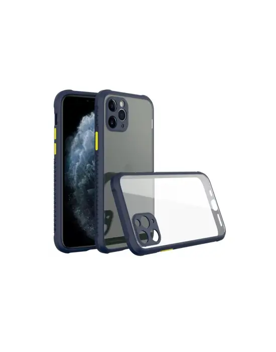 Apple İphone 11 Pro Kılıf Miami Şeffaf Silikon - Lacivert