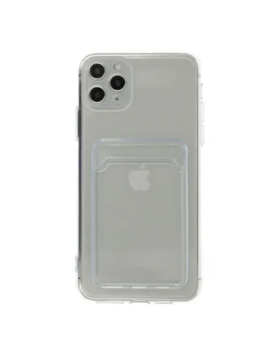 Apple İphone 11 Pro Max Kılıf Kart Şeffaf Silikon - Şeffaf