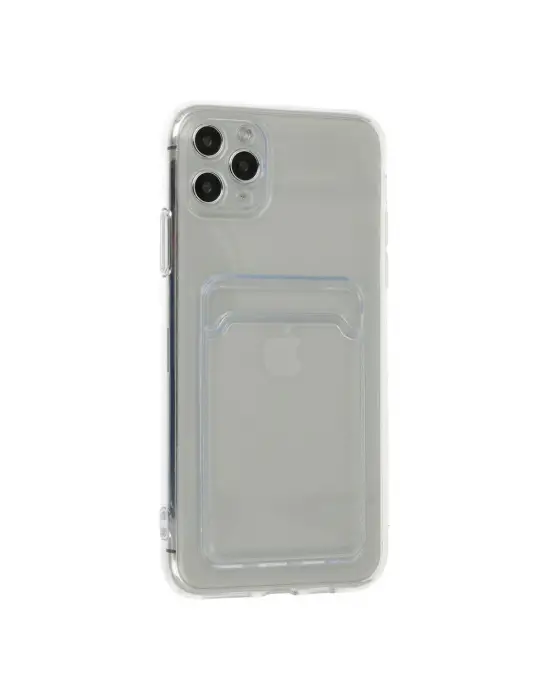 Apple İphone 11 Pro Max Kılıf Kart Şeffaf Silikon - Şeffaf