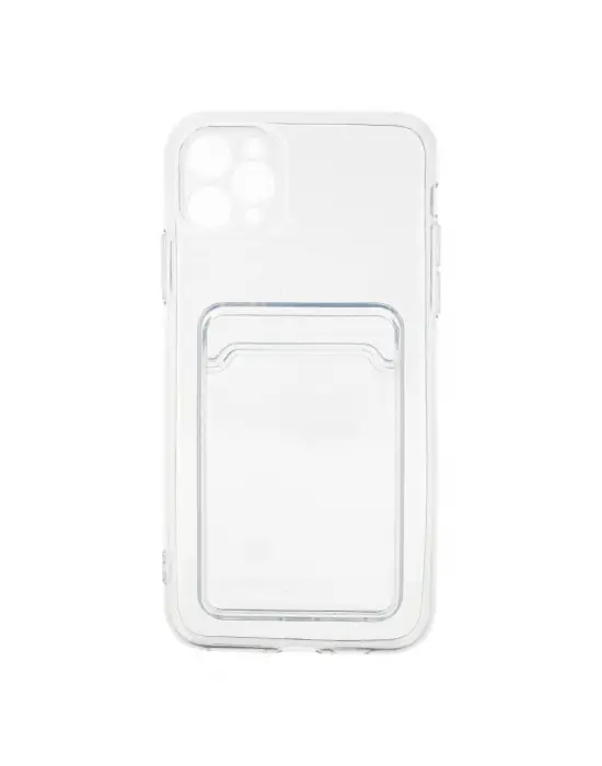 Apple İphone 11 Pro Max Kılıf Kart Şeffaf Silikon - Şeffaf
