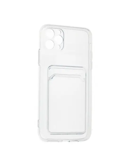 Apple İphone 11 Pro Max Kılıf Kart Şeffaf Silikon - Şeffaf