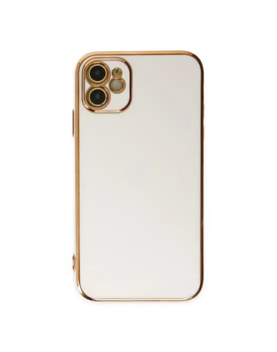 Apple İphone 12 Kılıf Volet Silikon - Beyaz