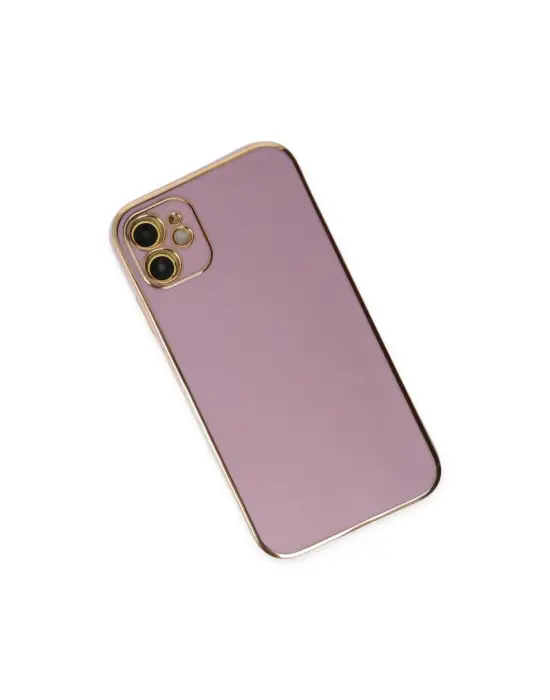 Apple İphone 12 Kılıf Volet Silikon - Mor