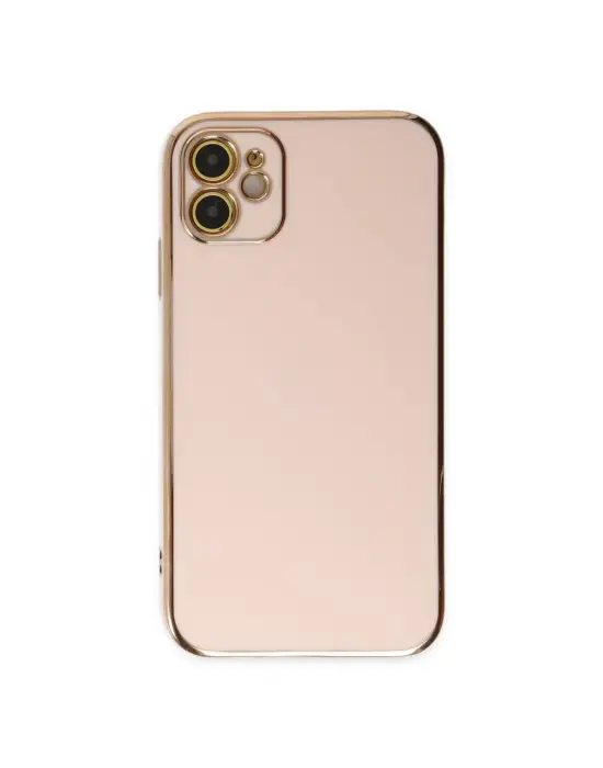 Apple İphone 12 Kılıf Volet Silikon - Pembe