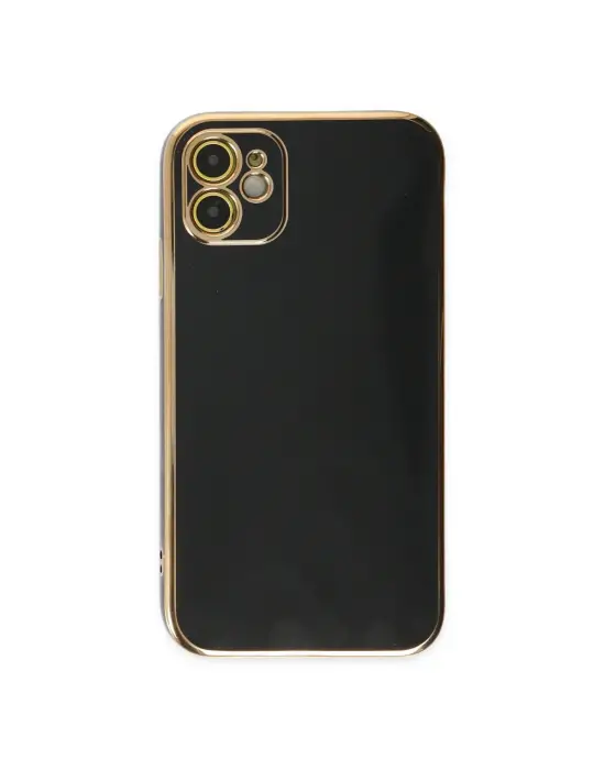 Apple İphone 12 Kılıf Volet Silikon - Siyah