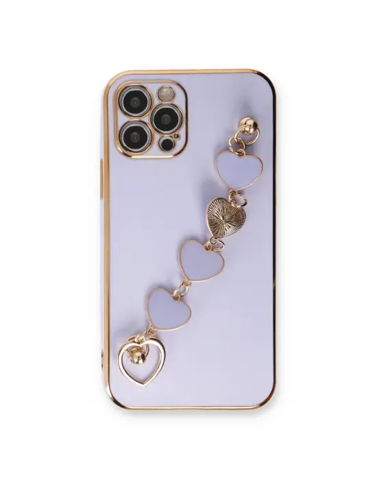 Apple İphone 12 Pro Kılıf Esila Silikon - Lila