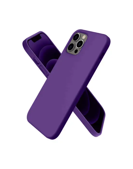 Apple İphone 12 Pro Kılıf First Silikon - Mürdüm