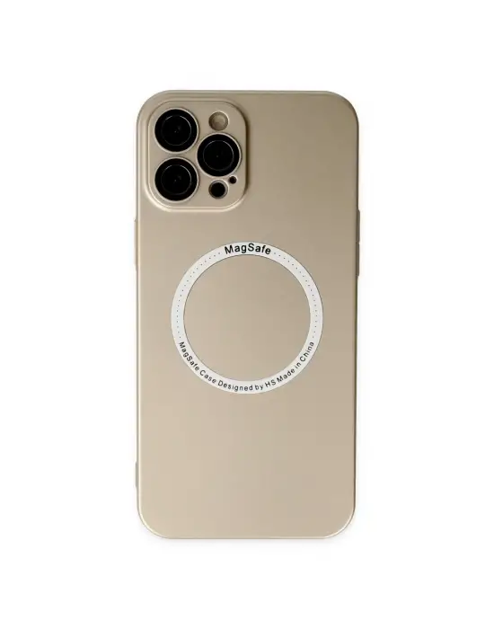 Apple İphone 12 Pro Kılıf Jack Magneticsafe Lens Silikon - Gold