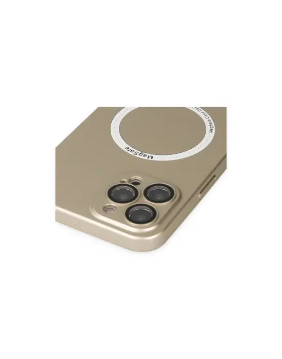 Apple İphone 12 Pro Kılıf Jack Magneticsafe Lens Silikon - Gold