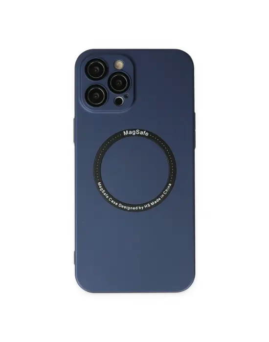 Apple İphone 12 Pro Kılıf Jack Magneticsafe Lens Silikon - Lacivert