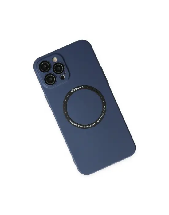 Apple İphone 12 Pro Kılıf Jack Magneticsafe Lens Silikon - Lacivert