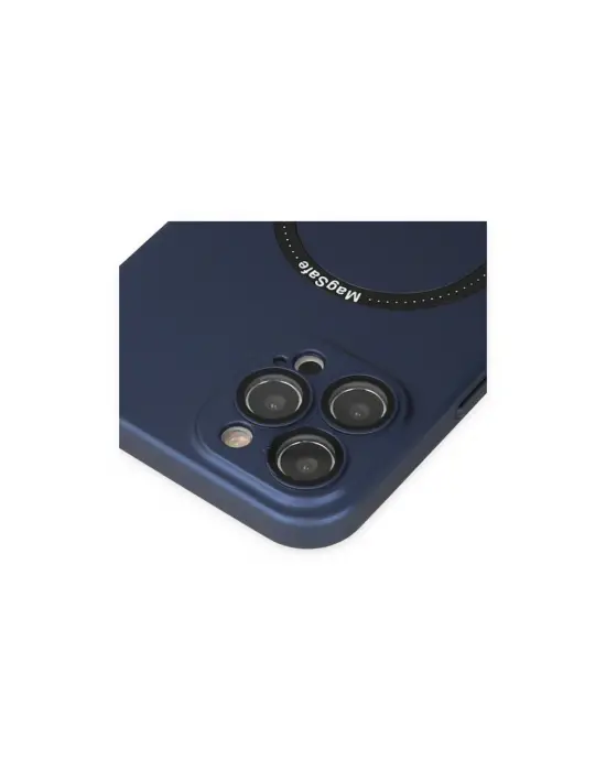 Apple İphone 12 Pro Kılıf Jack Magneticsafe Lens Silikon - Lacivert