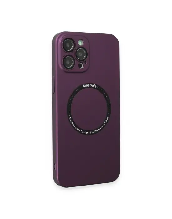 Apple İphone 12 Pro Kılıf Jack Magneticsafe Lens Silikon - Mürdüm