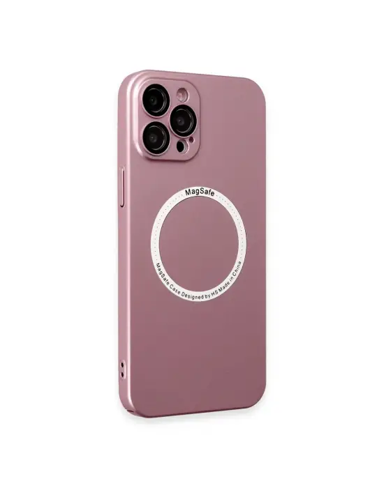 Apple İphone 12 Pro Kılıf Jack Magneticsafe Lens Silikon - Rose Gold