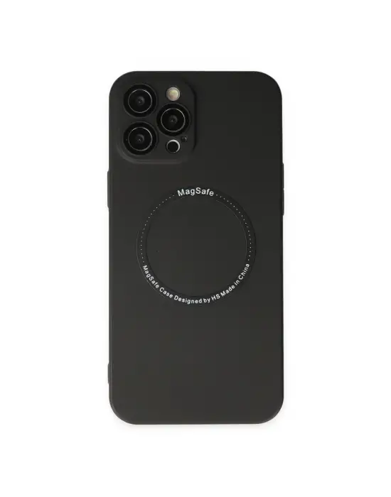 Apple İphone 12 Pro Kılıf Jack Magneticsafe Lens Silikon - Siyah