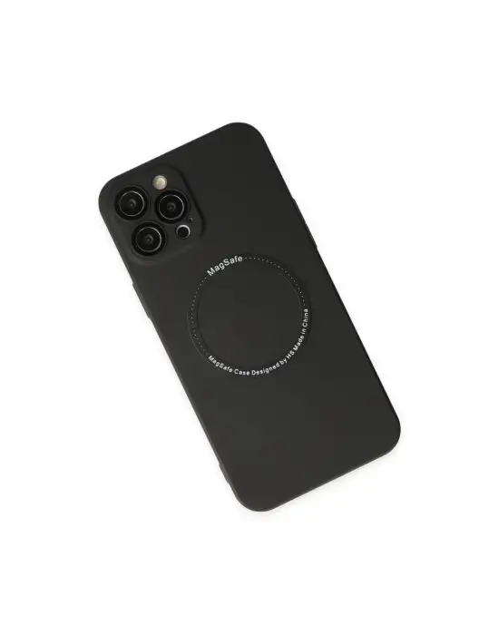 Apple İphone 12 Pro Kılıf Jack Magneticsafe Lens Silikon - Siyah