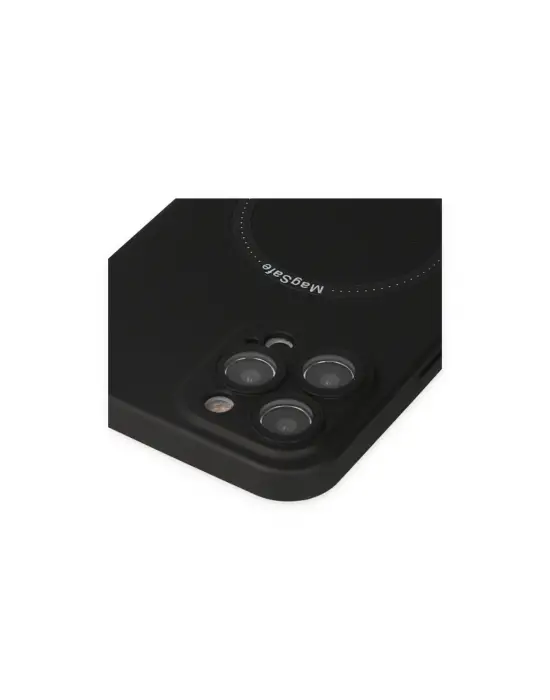 Apple İphone 12 Pro Kılıf Jack Magneticsafe Lens Silikon - Siyah