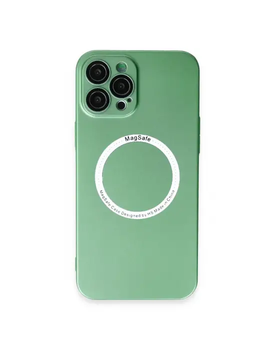 Apple İphone 12 Pro Kılıf Jack Magneticsafe Lens Silikon - Yeşil
