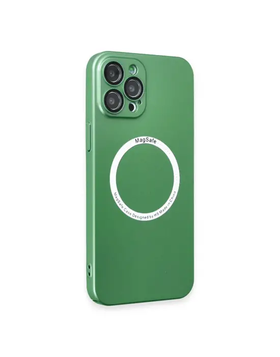 Apple İphone 12 Pro Kılıf Jack Magneticsafe Lens Silikon - Yeşil