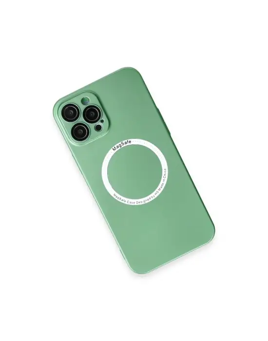 Apple İphone 12 Pro Kılıf Jack Magneticsafe Lens Silikon - Yeşil