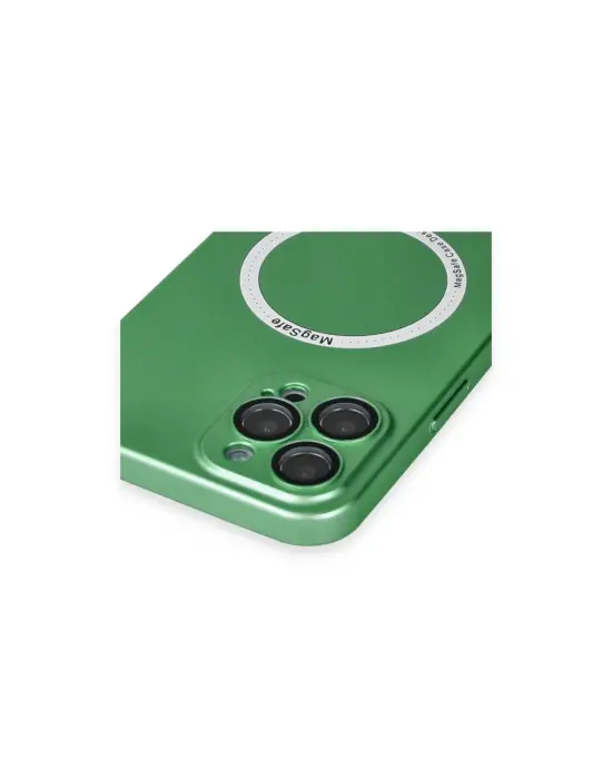 Apple İphone 12 Pro Kılıf Jack Magneticsafe Lens Silikon - Yeşil