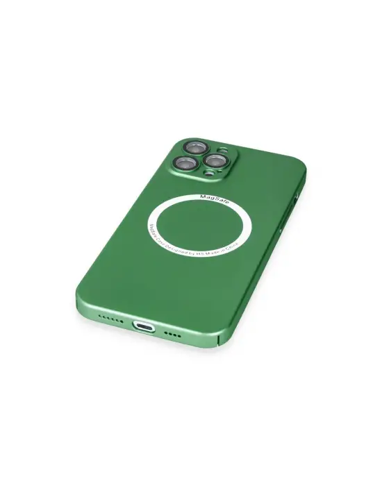 Apple İphone 12 Pro Kılıf Jack Magneticsafe Lens Silikon - Yeşil