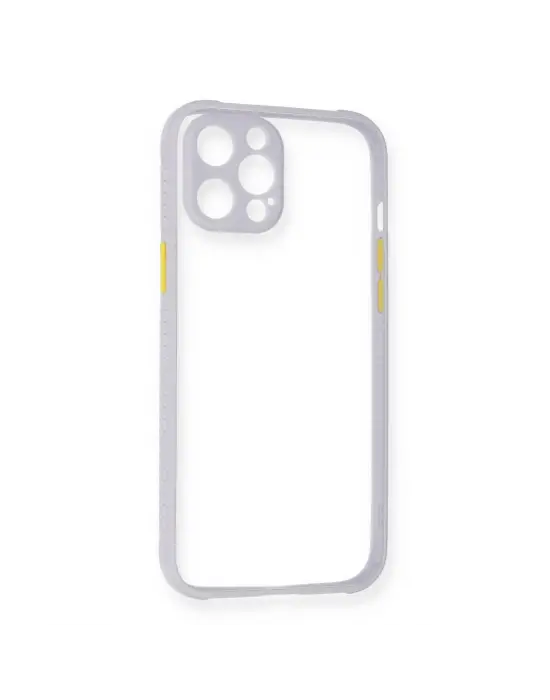 Apple İphone 12 Pro Kılıf Miami Şeffaf Silikon - Lila