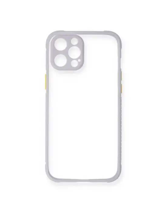 Apple İphone 12 Pro Kılıf Miami Şeffaf Silikon - Lila