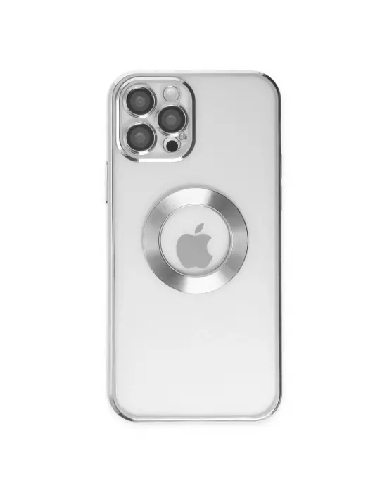 Apple İphone 12 Pro Kılıf Slot Silikon - Gümüş